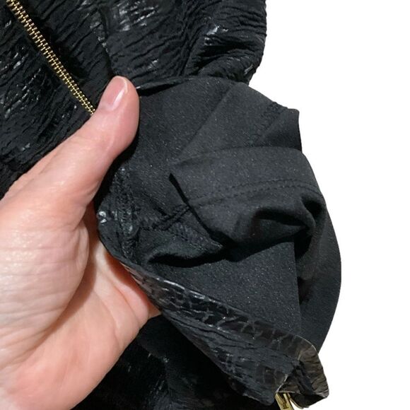 MARCIANO Jet Black and Silver Body Con Mini Party Dress Size M NWT - Picture 7 of 11